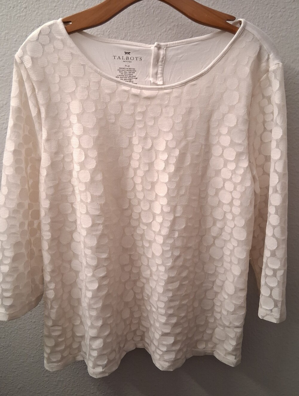 Talbots Cream Blouse Petite XL